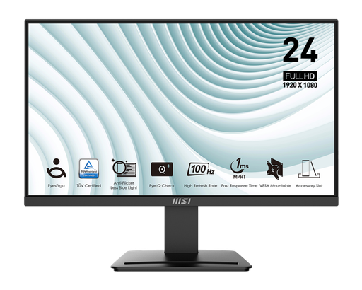 [MP2412] Monitor MSI Pro 24"-HDMI - Displayport - MSI Eye Care - Anti BlueLight 