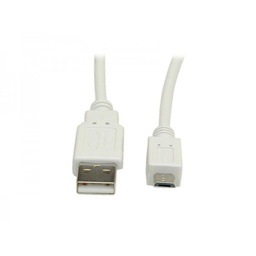 [320-00018] USB 2.0 Cable Type A /Micro Type B - M/M - 0,8 m - White - BLISTER 