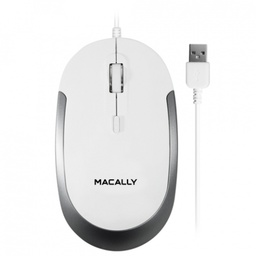 [DYNAMOUSE-W] USB optical quiet click mouse - White/Silver
