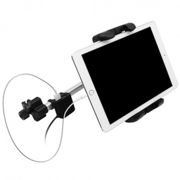 [HRMOUNTPRO4UA] Car seat headrest mount with USB Charger - Alu - iPad/tablet