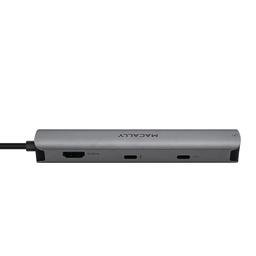 [UCDOCK6] Macally UCDOCK6 - Aluminium USB-C multiport hub - Silver/Spacegrey