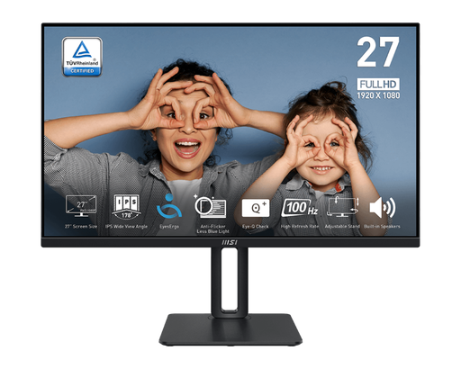 [MP275P] Monitor MSI Pro 27"-HDMI- IPS- Speaker - Anti Blue Light - Height / Pan / Tilt Adjustable