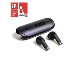 [780-00064] Ear Buds Bluetooth Novel ADJ - Noise Canceling - with charging case - Black