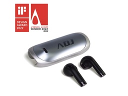 [780-00065] Ear Buds Bluetooth Novel ADJ - Noise Canceling - with charging case - Silver