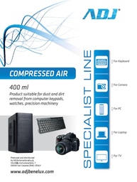 [100-00030] ADJ Compressed Air - 400ML - Specialist Line